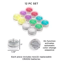 Flameless Candles Lavish Home Waterproof LED Color Changing Tealights (12-Pack) -Home Accents shop multi colored lavish home flameless candles hw0200114 fa 1000