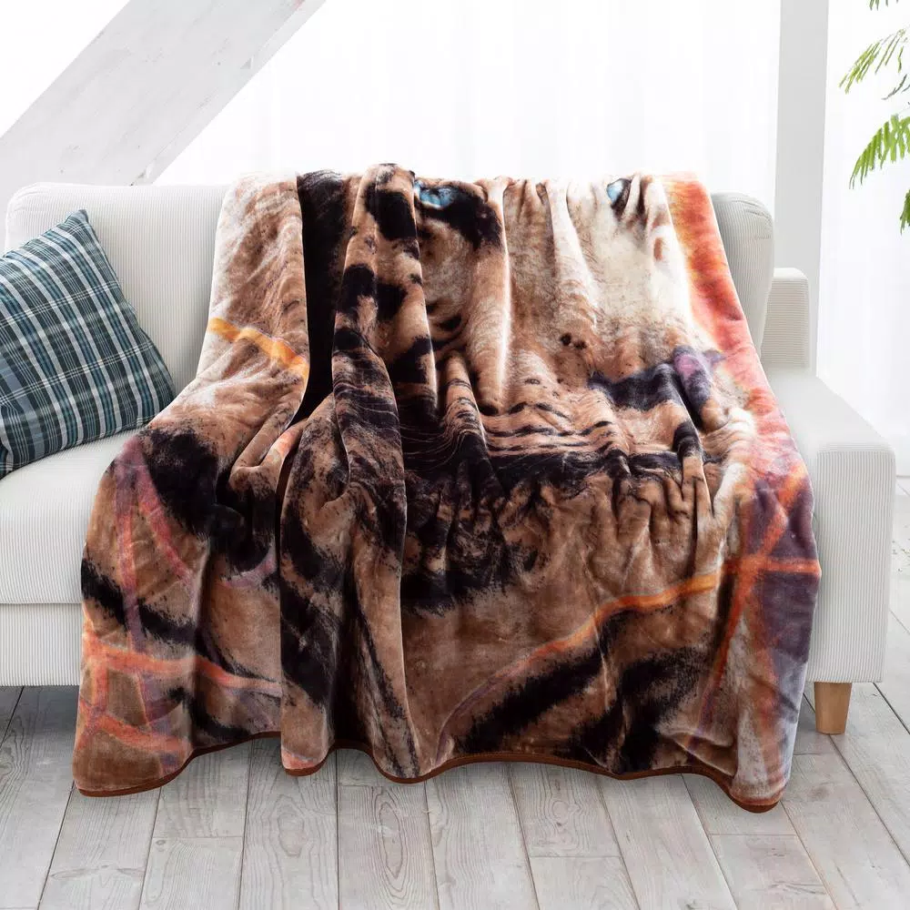 Throw Blankets Lavish Home Multicolored Wildlife Throw Blanket 7 Throw Blankets Lavish Home Multicolored Wildlife Throw Blanket - Image 5