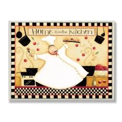 Wall Signs Stupell Industries 12.5 In. X 18.5 In. “Home Is In The Kitchen” By Dan Dipaolo Printed Wood Wall Art