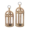 Candle Holders Home Decorators Collection Home Decorators Collection Antiqued Wood Candle Hanging Or Tabletop Lantern With Beaded Trim (Set Of 2)