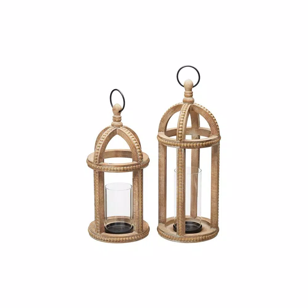 Candle Holders Home Decorators Collection Home Decorators Collection Antiqued Wood Candle Hanging Or Tabletop Lantern With Beaded Trim (Set Of 2) 8 Candle Holders Home Decorators Collection Home Decorators Collection Antiqued Wood Candle Hanging Or Tabletop Lantern With Beaded Trim (Set Of 2) - Image 6