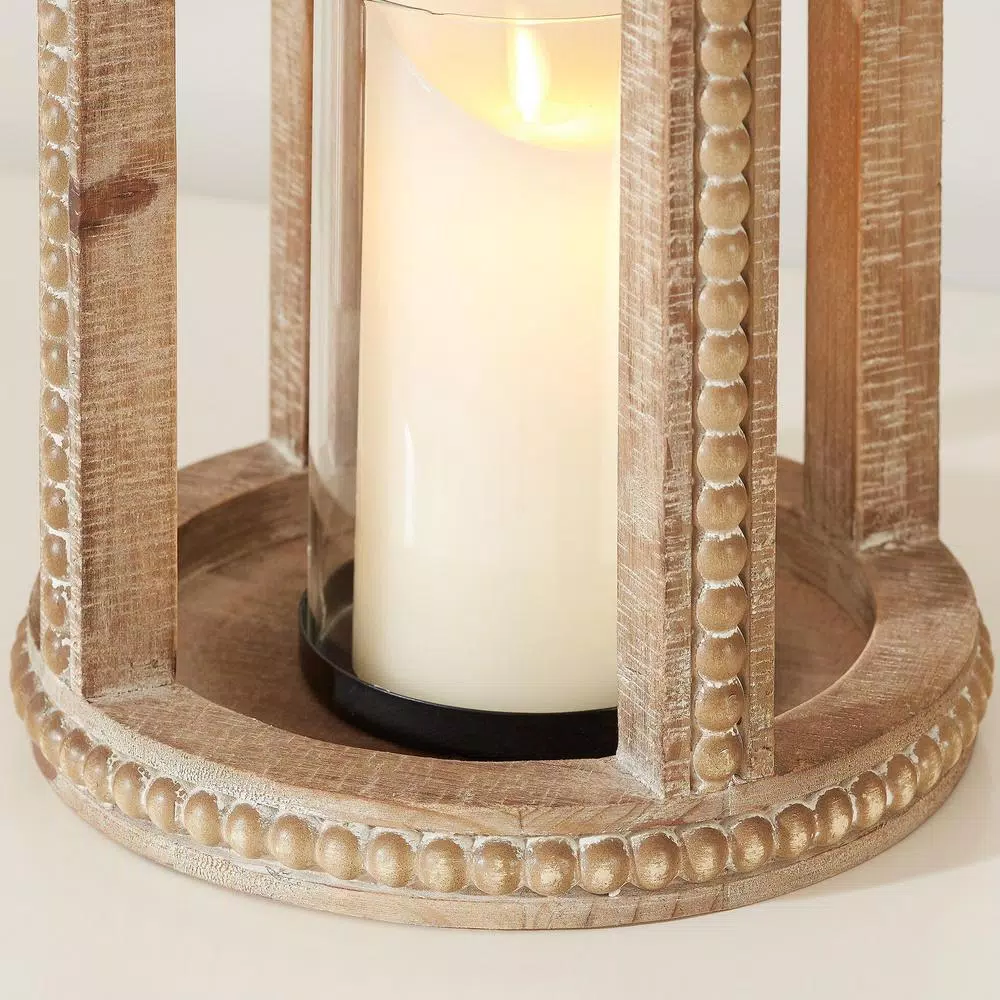 Candle Holders Home Decorators Collection Home Decorators Collection Antiqued Wood Candle Hanging Or Tabletop Lantern With Beaded Trim (Set Of 2) 6 Candle Holders Home Decorators Collection Home Decorators Collection Antiqued Wood Candle Hanging Or Tabletop Lantern With Beaded Trim (Set Of 2) - Image 4
