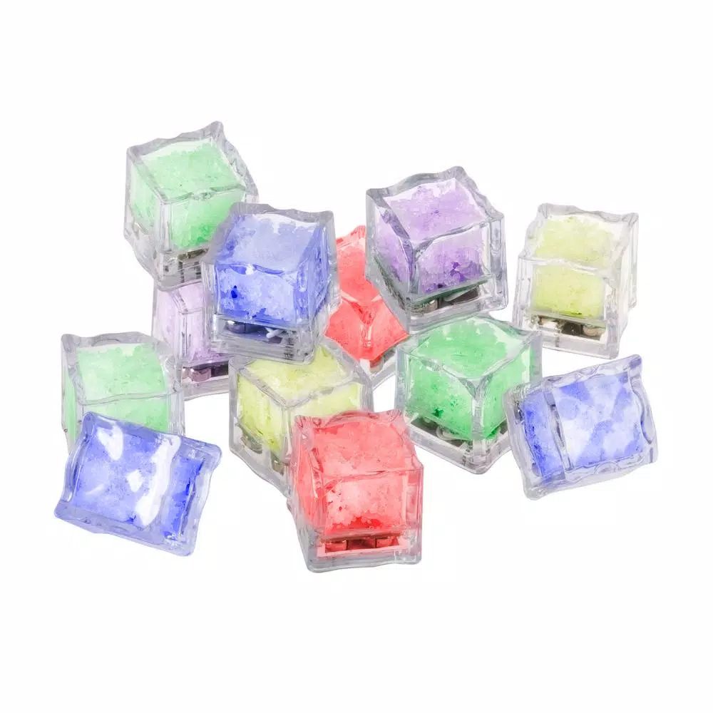Flameless Candles Lavish Home Ice Cube Shaped LED Lights (12-Per Pack) 7 Flameless Candles Lavish Home Ice Cube Shaped LED Lights (12-Per Pack) - Image 5