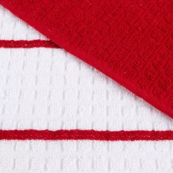 Table Linens & Kitchen Linens Lavish Home Multi-Color Waffle Weave Striped And Solid Color Cotton Kitchen Towel Set (8-Pieces) -Home Accents shop multi lavish home kitchen towels 69hd 006kt 4f 1000