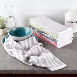 Table Linens & Kitchen Linens Lavish Home Multi-Color Flatware Design Chic Pattern Weave Cotton Kitchen Towel Set (8-Pieces) -Home Accents shop multi lavish home kitchen towels 69hd 007kt 31 1000