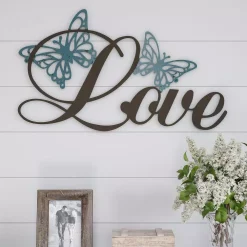 Wall Signs Lavish Home “Love” Metal Cutout Sign -Home Accents shop multi lavish home wall signs hw0200056 31 1000
