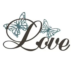 Wall Signs Lavish Home “Love” Metal Cutout Sign