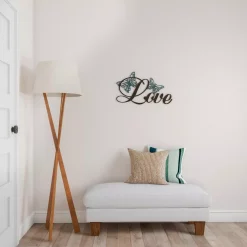 Wall Signs Lavish Home “Love” Metal Cutout Sign -Home Accents shop multi lavish home wall signs hw0200056 fa 1000