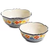 Serveware Gibson Home Luxembourg 8 In. And 10 In. 32 Fl. Oz. And 64 Fl. Oz. Multicolored Stoneware Serving Bowls (Set Of 2) -Home Accents shop multicolored gibson home serving bowls 985105302m 64 1000