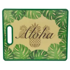 Serveware Home Basics Tropical Collection Aloha Plastic Cutting Board