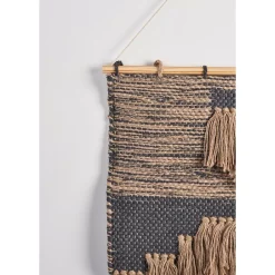 Wall Accents LR Home Rustic Natural / Black Fringed Wall Tapestry -Home Accents shop natural black lr home tapestries wallh80226bkn1622 1f 1000