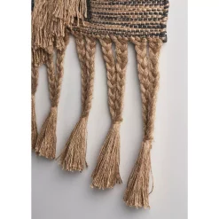 Wall Accents LR Home Rustic Natural / Black Fringed Wall Tapestry -Home Accents shop natural black lr home tapestries wallh80226bkn1622 44 1000