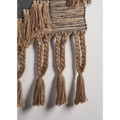 Wall Accents LR Home Rustic Natural / Black Fringed Wall Tapestry -Home Accents shop natural black lr home tapestries wallh80226bkn1622 e1 1000