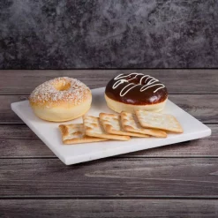 Serveware Creative Home Genuine 8 In. X 8 In. Off-White Natural Marble Square Trivet, Cheese Serving Board Platter For Fine Dinning Catering -Home Accents shop off white creative home cheese board sets 32735 1f 1000