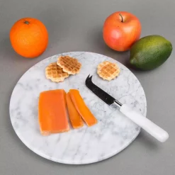 Serveware Creative Home 12 In. Off-White Natural Marble Round Board Cheese Serving Plate, Dessert Cake Service Board 11 Serveware Creative Home 12 In. Off-White Natural Marble Round Board Cheese Serving Plate, Dessert Cake Service Board -Home Accents shop off white creative home cheese board sets 74722 1f 1000