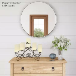 Flameless Candles Lavish Home “Believe” LED Flameless Candle With Remote Control 11 Flameless Candles Lavish Home “Believe” LED Flameless Candle With Remote Control -Home Accents shop off white lavish home flameless candles hw0200138 1f 1000