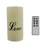 Flameless Candles Lavish Home “Love” LED Flameless Candle With Remote Control -Home Accents shop off white lavish home flameless candles hw0200139 64 1000