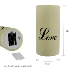 Flameless Candles Lavish Home “Love” LED Flameless Candle With Remote Control 9 Flameless Candles Lavish Home “Love” LED Flameless Candle With Remote Control -Home Accents shop off white lavish home flameless candles hw0200139 c3 1000