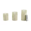 Flameless Candles Lavish Home Lace Design Flameless Candle Set With Remote Control (Set Of 3) -Home Accents shop off white lavish home flameless candles hw0200140 64 1000