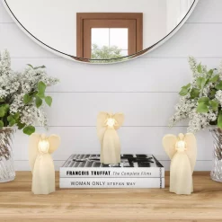 Flameless Candles Lavish Home Angel LED Flameless Candle Set (Set Of 3) -Home Accents shop off white lavish home flameless candles hw0200144 4f 1000