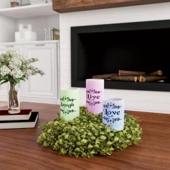 Flameless Candles Lavish Home Live Laugh Love LED Flameless Candle Set (Set Of 3) -Home Accents shop off white lavish home flameless candles hw0200145 31 1000