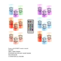 Flameless Candles Lavish Home Live Laugh Love LED Flameless Candle Set (Set Of 3) -Home Accents shop off white lavish home flameless candles hw0200145 4f 1000