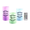 Flameless Candles Lavish Home Live Laugh Love LED Flameless Candle Set (Set Of 3)