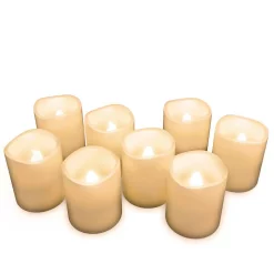Flameless Candles Lavish Home 8-Piece LED Flameless Votive Wax Style Candle Set -Home Accents shop off white lavish home flameless candles w020028 4f 1000