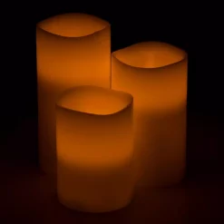 Flameless Candles Lavish Home 3-Piece LED Flameless Votive Candle Set With Remote -Home Accents shop off white lavish home flameless candles w020030 4f 1000