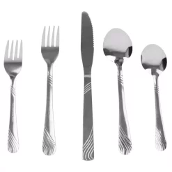Home Basics River 20-Piece Stainless Steel Flatware Set -Home Accents shop open stock flatware hdc51496 4f 1000