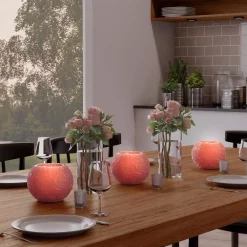 Flameless Candles Lavish Home Rose Embossed Ball LED Flameless Candle With Remote Control -Home Accents shop pink lavish home flameless candles hw0200143 1f 1000