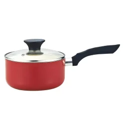 Cook N Home Stay Cool Handle 10-Piece Aluminum Ceramic Nonstick Cookware Set In Red -Home Accents shop red cook n home cookware sets nc 00359 4f 1000