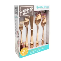 Gibson Home Goldie Rose 20-Piece Flatware Set (Service For 4) 9 Gibson Home Goldie Rose 20-Piece Flatware Set (Service For 4) -Home Accents shop rose gold gibson home flatware sets 985105506m 44 1000