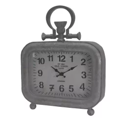 Table Clocks A & B Home Old Town Short Table Clock – Silver