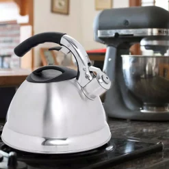 Cookware Creative Home Avalon 12-Cup Stovetop Tea Kettle In Silver -Home Accents shop silver creative home tea kettles 72222 31 1000
