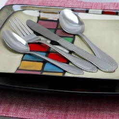 Gibson Home 24-Piece New Wilmington Flatware Set (Service For 6) -Home Accents shop silver gibson home flatware sets 98592150m 44 1000