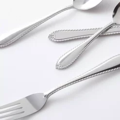 Gibson Home 24-Piece New Wilmington Flatware Set (Service For 6) -Home Accents shop silver gibson home flatware sets 98592150m 4f 1000