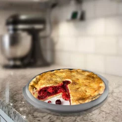 Bakeware Gibson Home Country Kitchen 9 In. Round Silver Embossed Carbon Steel Cake Pan 9 Bakeware Gibson Home Country Kitchen 9 In. Round Silver Embossed Carbon Steel Cake Pan -Home Accents shop silver gibson home standard cake pans 985105978m 1f 1000