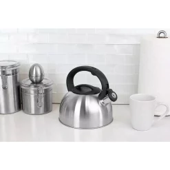 Cookware Home Basics Silver Tea Kettle -Home Accents shop silver home basics tea kettles tk45726 1f 1000