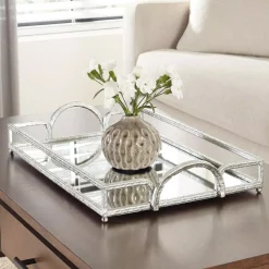 Decorative Trays Home Decorators Collection Silver Hammered Metal Decorative Rectangle Mirror Tray -Home Accents shop silver home decorators collection decorative trays p156067 1xx 40 1000