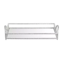 Decorative Trays Home Decorators Collection Silver Hammered Metal Decorative Rectangle Mirror Tray