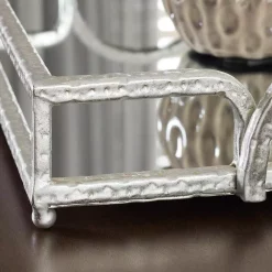 Decorative Trays Home Decorators Collection Silver Hammered Metal Decorative Rectangle Mirror Tray -Home Accents shop silver home decorators collection decorative trays p156067 1xx a0 1000