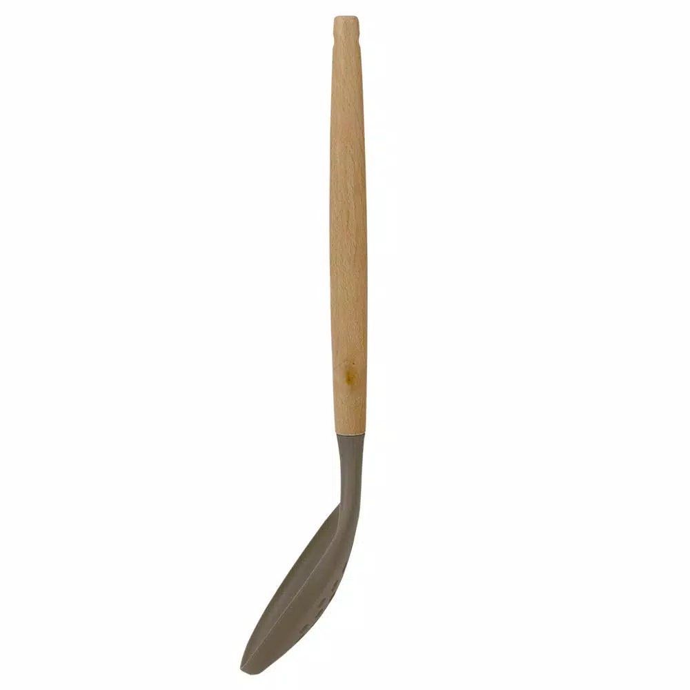 Kitchen Utensils Home Basics Karina High-Heat Resistance In Grey With Easy Grip Beech Handle Non-Stick Safe Silicone Skimmer 4 Kitchen Utensils Home Basics Karina High-Heat Resistance In Grey With Easy Grip Beech Handle Non-Stick Safe Silicone Skimmer - Image 2