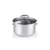 Cookware Cook N Home 5 Qt. Round Stainless Steel Casserole Dish With Glass Lid