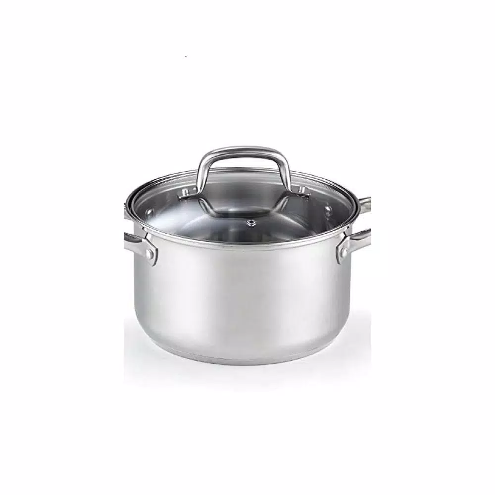 Cookware Cook N Home 5 Qt. Round Stainless Steel Casserole Dish With Glass Lid 3 Cookware Cook N Home 5 Qt. Round Stainless Steel Casserole Dish With Glass Lid