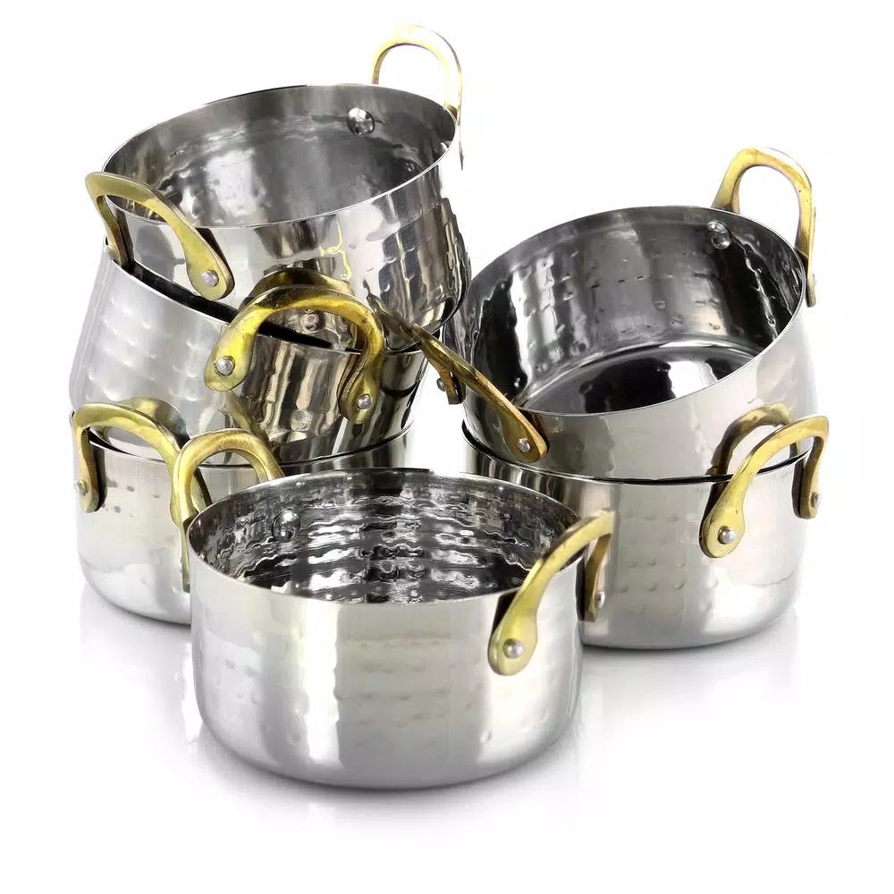 Cookware Gibson Home Lannister 0.5 Qt. Round Stainless Steel Dutch Oven 6-Pack 4 Cookware Gibson Home Lannister 0.5 Qt. Round Stainless Steel Dutch Oven 6-Pack - Image 2