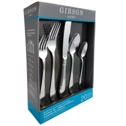 Gibson Home Herington 20-Piece Stainless Steel Flatware Set (Service For 4) -Home Accents shop stainless steel gibson home flatware sets 985100043m 4f 1000