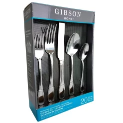 Gibson Home Graylyn 20-Piece Stainless Steel Flatware Set (Service For 4) -Home Accents shop stainless steel gibson home flatware sets 985100044m 1f 1000