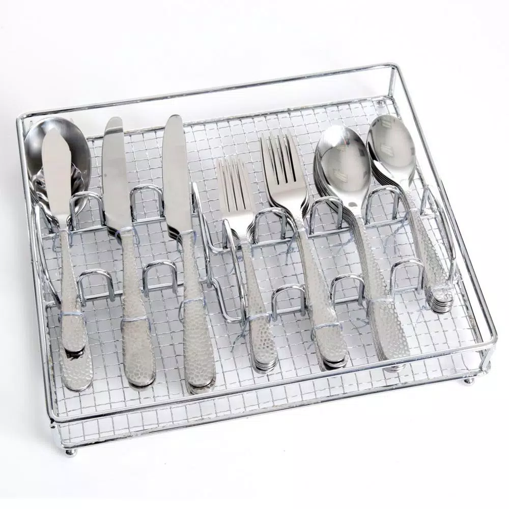 Gibson Home Hammered 46-Piece Stainless Steel Flatware Set (Service For 8) 3 Gibson Home Hammered 46-Piece Stainless Steel Flatware Set (Service For 8)