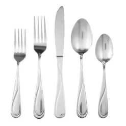 Gibson Home Trillium Plus 24-Piece Stainless Steel Flatware Set (Service For 4) -Home Accents shop stainless steel gibson home flatware sets 985100582m 4f 1000